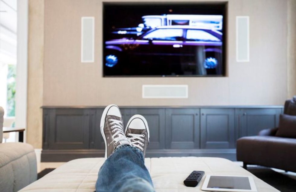 watching tv